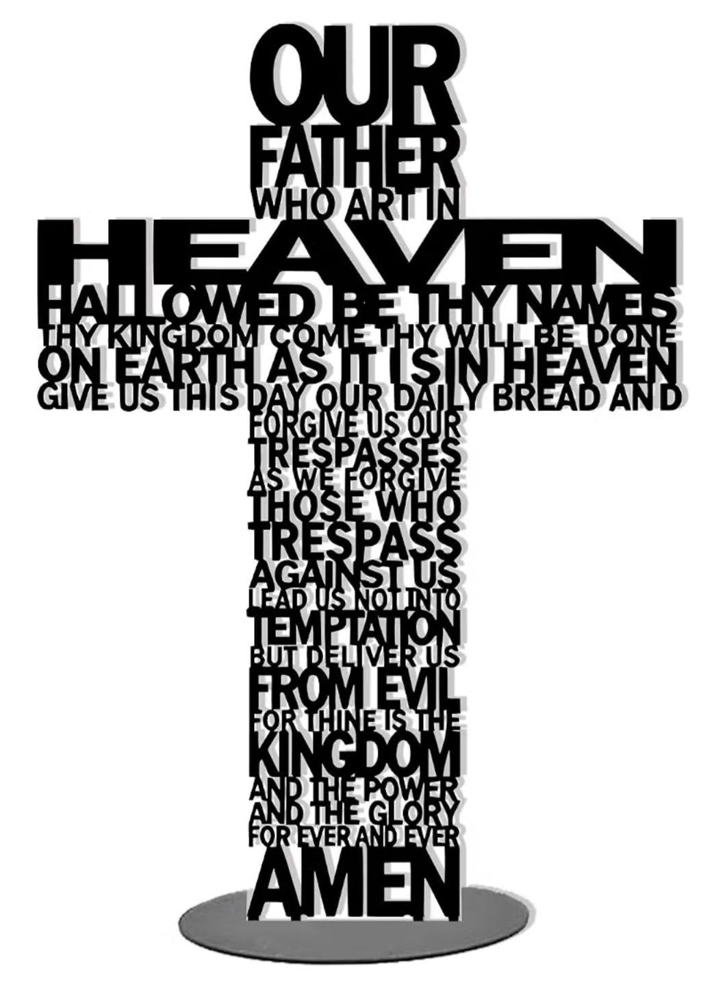 Standing Prayer Cross Decor